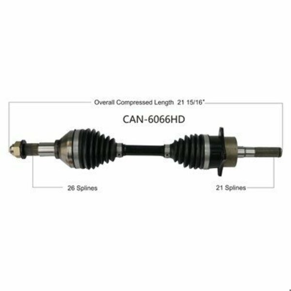 Wide Open Heavy Duty CV Axle for CAN AM HD FRONT RIGHT OUTLANDER 800R XMR 11-12 CAN-6066HD